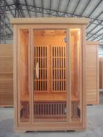 Cabine de sauna infrarouge portable pour 2 personnes en bois de cèdre rouge, faible EMF, infrarouge lointain, pour usage domestique en intérieur