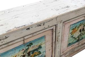 غرفة المعيشة العتيقة رث أثاث أنيق الصينية قانسو رسمت خشب متين مجلس الوزراء - Product Image 6