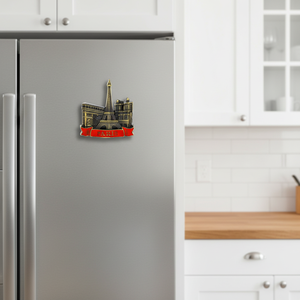 Imanes de Refrigerador 3D de Metal Ecológicos y Duraderos, Personalizados con la Forma de la Torre Eiffel y Logotipo, Recuerdos de Viaje Globales, OEM/ODM - Product Image 1