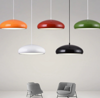 Luminaire suspendu moderne italien Boyid, style nordique en fer, E27, minimaliste, orange, blanc chaud 4000k, pour restaurant, bar, café, bureau