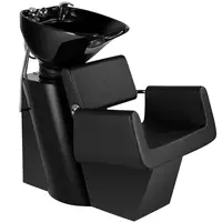 Современные станции для мытья волос, стул для шампуня и чаша, роскошная черная раковина, стул для шампуня для парикмахерской