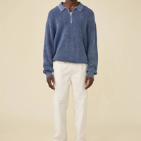 Pull en tricot côtelé personnalisé avec logo ODM Ysys, haut en tricot pour homme, chemise à manches longues en tricot, 100% coton, rayé, respirant, hiver, 7GG