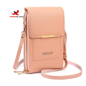 Sac à bandoulière messager en cuir couleur unie pour femme, portefeuille et porte-cartes, collection mode 2025 - Product Image 1