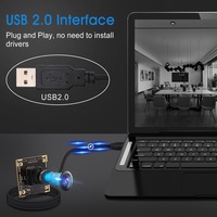 Module de caméra USB monocouche 720P 120fps à obturateur global, grand angle fisheye OV9281, module webcam UVC pour la prise de vue haute vitesse