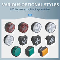 Indicateur lumineux LED étanche IP55 en plastique durable de 22 mm, 6V-220V, large plage de tension, montage sur panneau, borne à vis, 5 couleurs