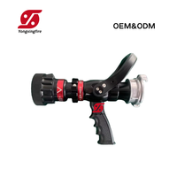 Lance d'incendie en aluminium robuste de 2 1/2 po, 95 à 250 GPM, avec raccord NH, débit sélectionnable, lance de pulvérisation détachable pour la lutte contre les incendies