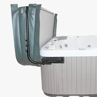 Pengangkat Penutup Spa Modern dari Plastik Aluminium yang Tahan Lama untuk Bak Mandi Air Panas, Mudah Dipasang, Universal, Tahan Air, dengan Bantuan Hidrolik