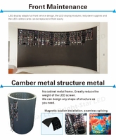 Module LED souple personnalisé P5 haute luminosité pour intérieur - Affichage LED flexible couleur pleine haute qualité P5 180 degrés