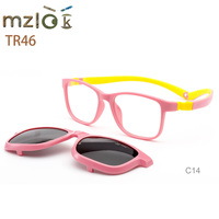 Lunettes de soleil pour enfants Mizilook, monture optique flexible sans charnières, clip à bouton-pression, verres polarisés, livraison directe, lunettes pour visage en diamant