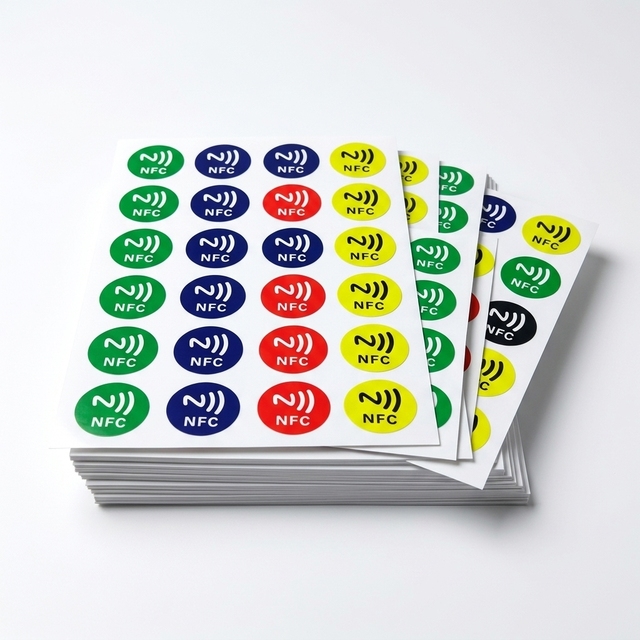 13.56MHz Programmable NFC RFID Sticker NFC213  ISO14443A Adhesive Tag for Café Table Social Media Access