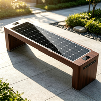 Banc solaire intelligent avec surveillance environnementale, siège solaire imperméable pour les projets de construction de villes intelligentes.
