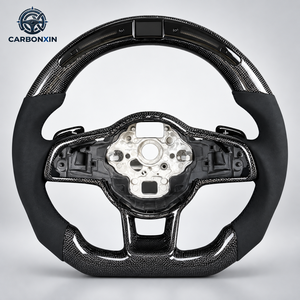 Volante Deportivo de Cuero y Fibra de Carbono Forjado Personalizado para VW Passat CC Golf 7 R Line Mk7 GTI Audi A3 - Product Image 1