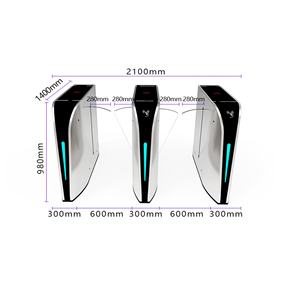 Zento nuovo arrivo IC ID riconoscimento facciale QR codice Flap tornello con Anti-collisione Anti-pizzico Anti-Tailgating - Product Image 4