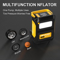 Gonfleur de pneus de voiture portable haute pression sans fil avec batterie ABS, manomètre numérique multifonctionnel, gonflage en 1,5 min