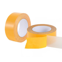 Ruban adhésif double face en tissu jaune, polyuréthane thermofusible, forte adhérence, haute viscosité, sans trace, pour tapis d'exposition et de mariage