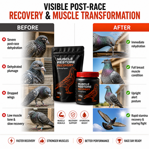 Electrolitos para <span class=keywords><strong>Palomas</strong></span> de Competición al por Mayor para Restauración Muscular y Recuperación Post-Carrera, Polvo Soluble, Marca Privada OEM - Product Image 4