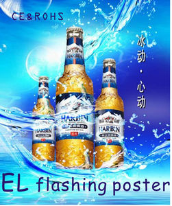 2025 nhà máy tùy chỉnh electroluminescent Glow quảng cáo Bảng điều chỉnh Hot Bán LED sáng giấy tùy chỉnh <span class=keywords><strong>EL</strong></span> chiếu sáng hình ảnh động <span class=keywords><strong>Poster</strong></span> - Product Image 6