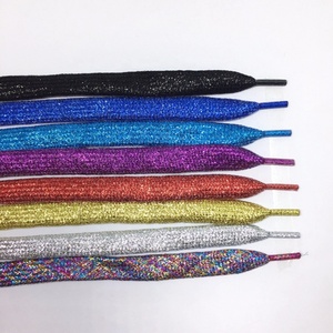 Bán Buôn Maoyuan MY-FGS110 10Mm Rộng Giản Dị Phẳng Kim Loại Long Lanh Dây Giày 110Cm Đầy Màu Sắc In Nhựa Trong Suốt Lời Khuyên - Product Image 1