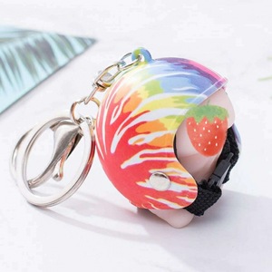 <span class=keywords><strong>Mini</strong></span> dễ thương xe máy Mũ bảo hiểm Móc Chìa Khóa nắp nhỏ đồ trang trí phim hoạt hình Mũ bảo hiểm Keychain - Product Image 1