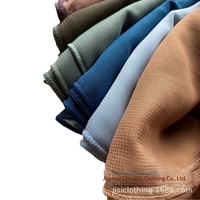 Écharpe carrée en mousseline de soie composite, best-seller, fabriquée à Yiwu, Zhejiang, bords finement ourlés, tons Morandi, couleur unie, toutes saisons