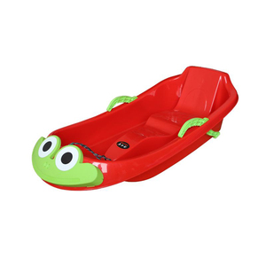 <span class=keywords><strong>Luge</strong></span> de <span class=keywords><strong>neige</strong></span> double place en PEHD motif grenouille mignonne avec poignées latérales et corde de traction pour enfants, jouet de glisse extérieur pour sable et <span class=keywords><strong>neige</strong></span> - Product Image 1