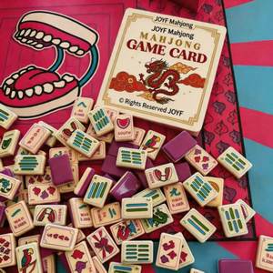 Juego de Fichas de Mahjong de Acrílico/Melamina de Doble Capa, Color Rojo Púrpura de Lujo, Plegable, Duradero, Ecológico, Regalo para Fiestas y Entretenimiento - Product Image 2