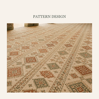 Tapis de prière marocain Fez Zellige pour mosquée, sur mesure, en laine de 6 mm à 15 mm, pour projet de salle de prière