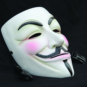 Masque en résine à motif de crâne V, thème <span class=keywords><strong>film</strong></span>, pour Halloween, mascarade, fête d'<span class=keywords><strong>horreur</strong></span>, demi-visage - Product Image 2