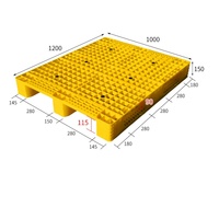 Palette en plastique à pont fermé à face unique | Matériau HDPE vierge 100%