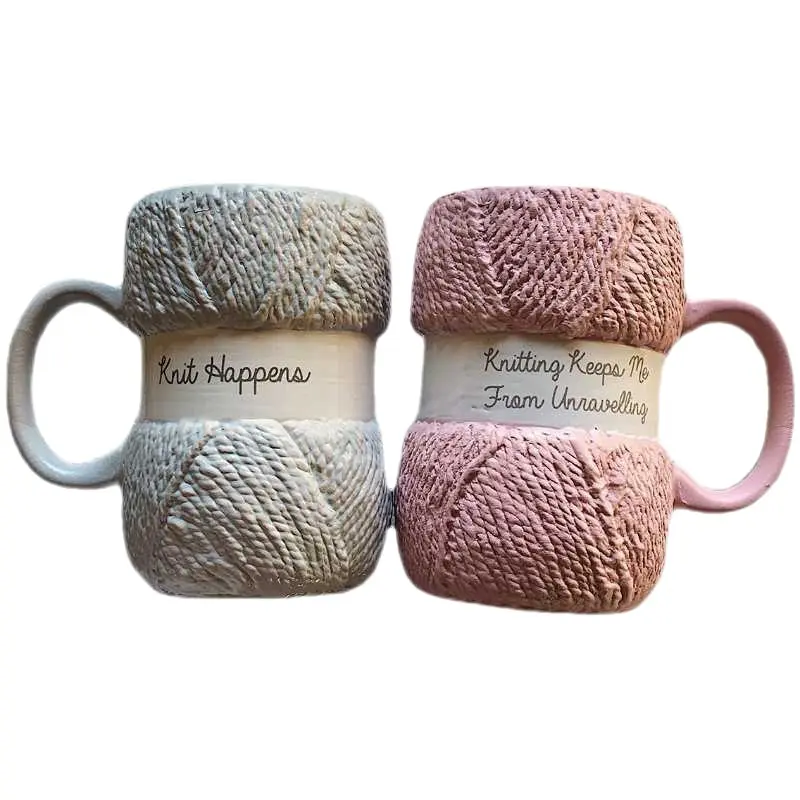 400ml creative color wool ceramic cup Lovely coffee tea cup Home office drinking cup with handle