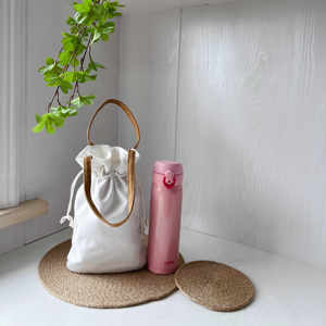 Custom Logo Canvas Drawstring Bags Colorful Handheld Cotton Canvas Drawstring <b>Backpack</b> - Product Image 6