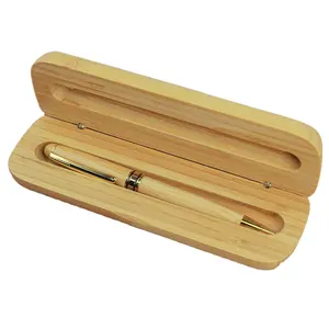 Stylo à bille pressé pour arbre en bois, noyau de 0.7mm fait de plastique rétro et de bois de bambou