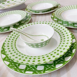 Juego de Vajilla de Porcelana y Plato para Frutas de Porcelana Fina Europea de Lujo, Color Verde, 41 Piezas, Gran Venta - Product Image 6