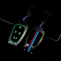Accessoires de voiture en alliage de zinc + silicone pour clé de voiture Housse de télécommande Smart Key Shell Fob Protector Fit for LYNK & CO