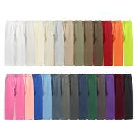 Buena calidad de gran tamaño YKH 345GSM personalizado impreso propio logotipo pantalones de chándal de alta calidad de tela polar pantalones de hombre de peso pesado