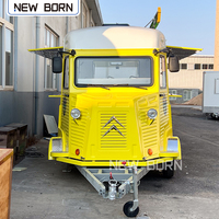 Carrito de Comida Eléctrico, Refrigerador y Congelador Móvil, Remolque de Comida para Catering, Camión de Comida con Construcción de Fibra de Vidrio y Aluminio Resistente a la Corrosión
