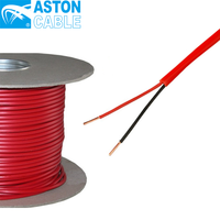 Câble d'alarme incendie ASTON 4C 1,5 mm² UL1424 homologué FPLR, blindé, en cuivre massif, gaine PVC rouge, pour systèmes de sécurité
