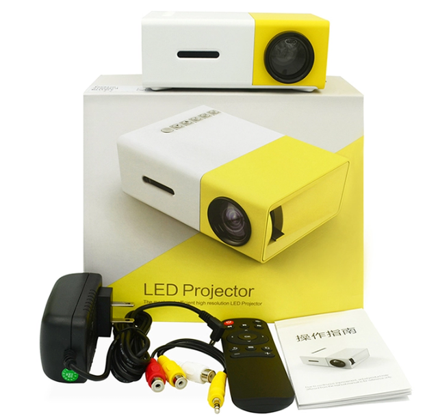 Built-in Battery Smart Mini Pocket Projector HD 1080P OEM Digital Projector YG300 with TV Tuner