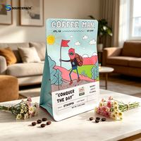 Venta de Fábrica: Bolsa de Café con Cierre Hermético, Fondo Plano y Válvula, con Cierre Ziplock Cuadrado y Refuerzo Lateral
