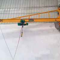 Pont roulant léger à poutre en I pour levage rapide 250kg 500kg 1t 2t 3t 5t, grue à flèche murale intérieure pour entrepôt et atelier