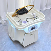 Équipement de salon de coiffure haut de gamme, bac à shampooing à circulation d'eau, moderne, sans plomberie, lavabo de spa pour la tête avec réservoir d'eau