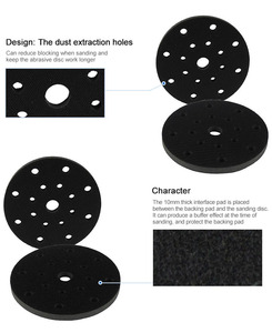 EVERTOOL 150mm 17-Loch Auto-Polier-Fächerschleifscheibe Schleifpad mit Klettverschluss für Schleifmaschinen - Product Image 5