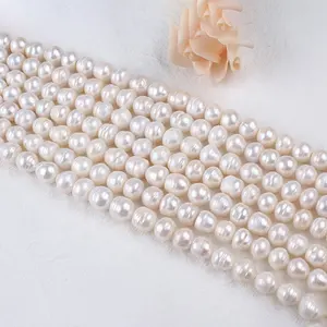 Perles en forme de riz blanches naturelles pour la fabrication de bijoux, 12 — 13mm, qualité B, livraison gratuite, vente en gros
