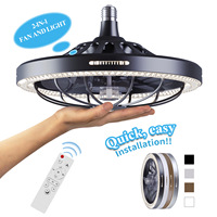 Nouveau modèle de ventilateur de plafond LED avec lampe, ventilateur LED Bluetooth, lampe de plafond simple à lumière changeante tricolore