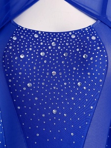 Justaucorps de danse latine noir pour femmes, costume de compétition de patinage artistique, pour les compétitions d'acrobatie, entraînement de danse - Product Image 3