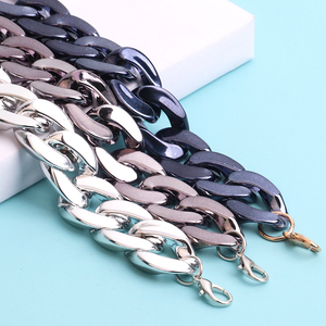 Bracciale Acrilico Lucido Personalizzato con Catena Metallica Colorata Stile Hip-Hop, <span class=keywords><strong>Accessori</strong></span> CCB Colorati per Feste, Miglior Prezzo - Product Image 5
