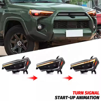 Faros Delanteros LED con Animación de Encendido, Luces de Circulación Diurna, Intermitentes, Lámparas de Conducción para 4Runner 2010-2023