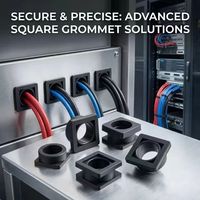 Service de découpe sur mesure EPDM – Bouchons carrés à clipser, joints durables pour le routage de câbles de machines, certifiés ROHS, dureté 20-90 Shore