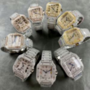 Montre mécanique de haute qualité, nouvelle montre à cadran en cristal bleu FM V45, bracelet en cuir 316L, montre en moissanite et zircon - Product Image 5