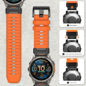 สายนาฬิกา Upro Premium FKM Fluororubber สำหรับ Garmin Fenix 8 7X 7 Pro 965 955 Instinct 3 กันน้ำ ทนทาน สายแบบ QuickFit ขนาด 26 มม. - Product Image 3